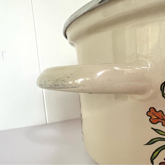 Vintage Retro Floral Enamel Pot - Picture 4 of 10